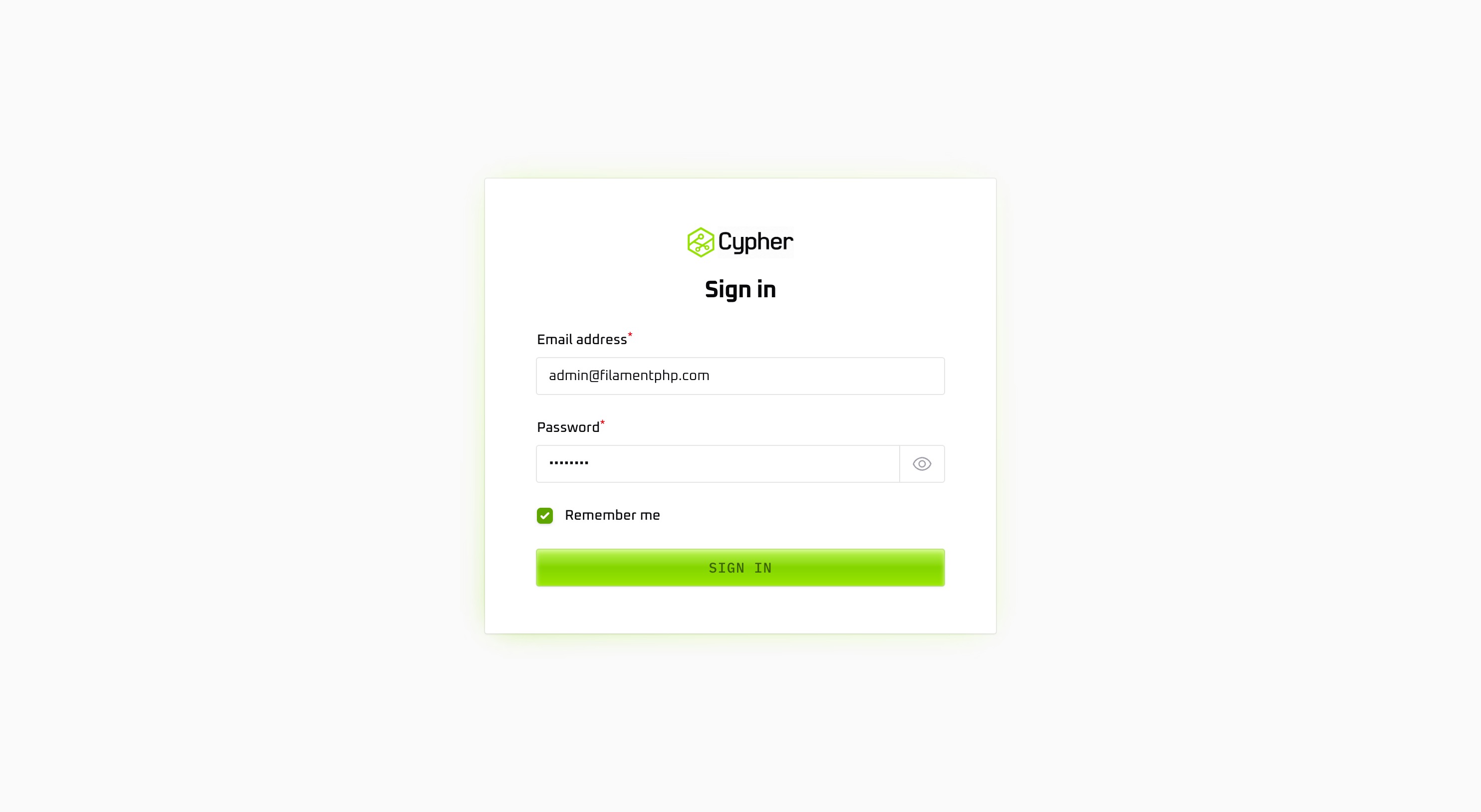 Login Page - Light Mode