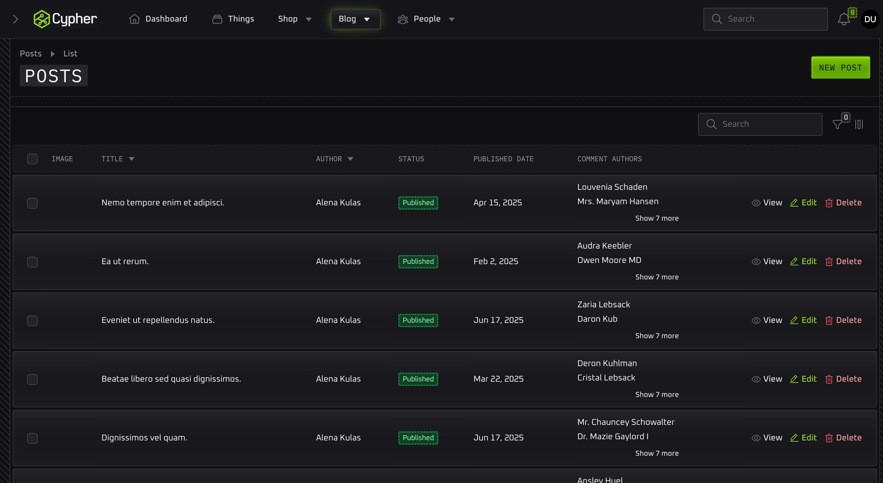 Top Navigation - Dark Mode