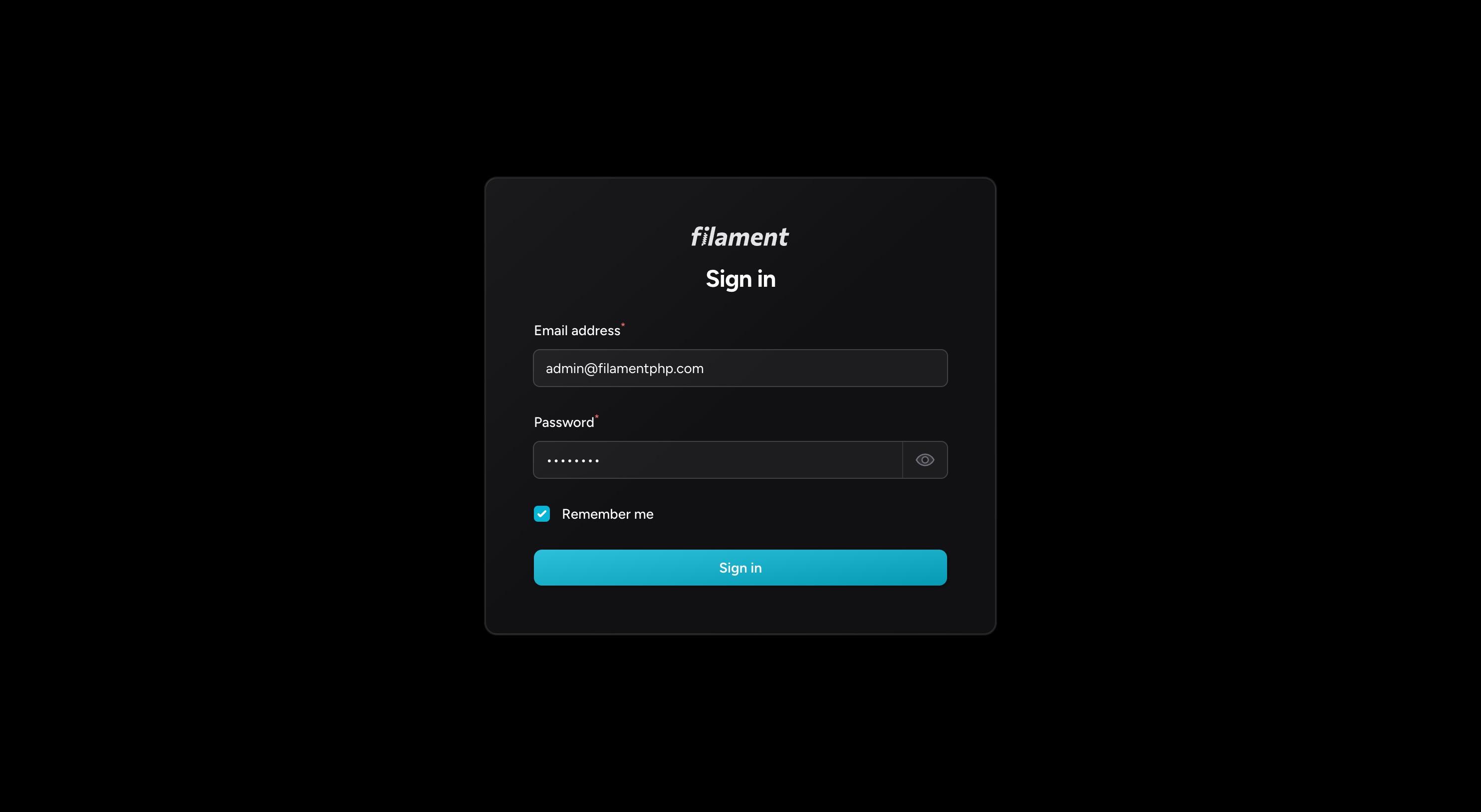 Login Page - Dark Mode